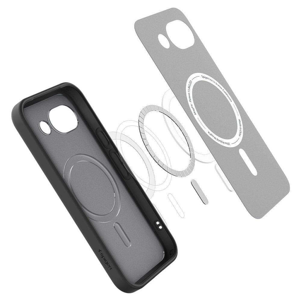 Husa MagSafe pentru Google Pixel 10a, Spigen, Ultra Hybrid, Neagra Satinata ACS11278