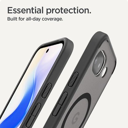 Husa MagSafe pentru Google Pixel 10a, Spigen, Ultra Hybrid, Neagra Satinata ACS11278