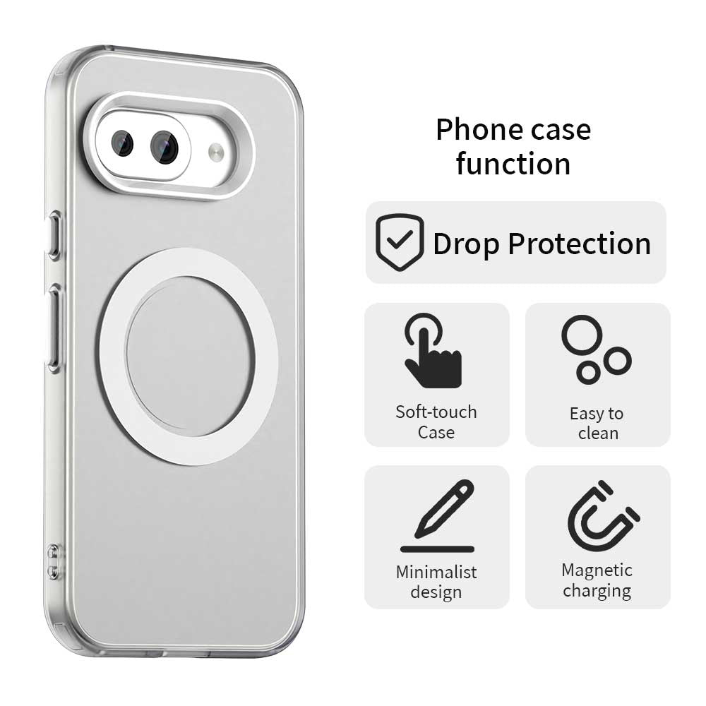 Husa MagSafe pentru Google Pixel 10a, Techsuit, CandyCase, Alba