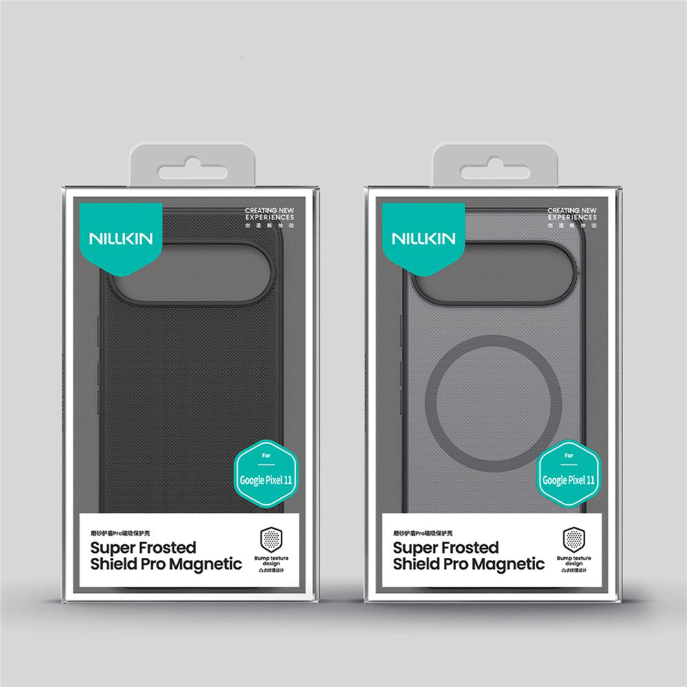 Husa MagSafe pentru Google Pixel 11, Nillkin, Super Shield Pro, Neagra Transparenta Satinata