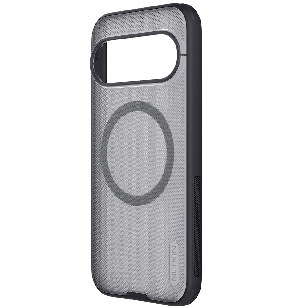 Husa MagSafe pentru Google Pixel 11 Pro, Nillkin, Super Shield Pro, Neagra Transparenta Satinata