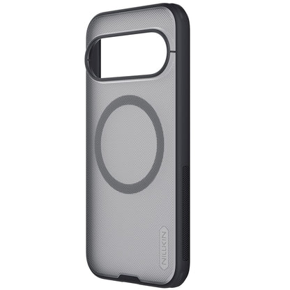 Husa MagSafe pentru Google Pixel 11 Pro, Nillkin, Super Shield Pro, Neagra Transparenta Satinata