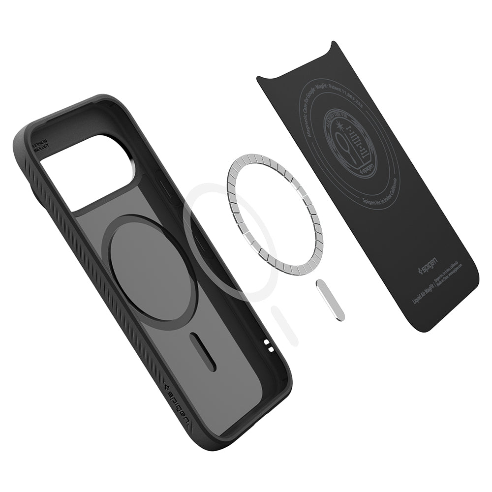 Husa MagSafe pentru Google Pixel 11 Pro, Spigen, Liquid Air, Neagra Mata ACS11429