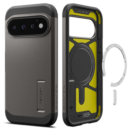 Husa MagSafe pentru Google Pixel 11 Pro, Spigen, Tough Armor, Gri ACS11860