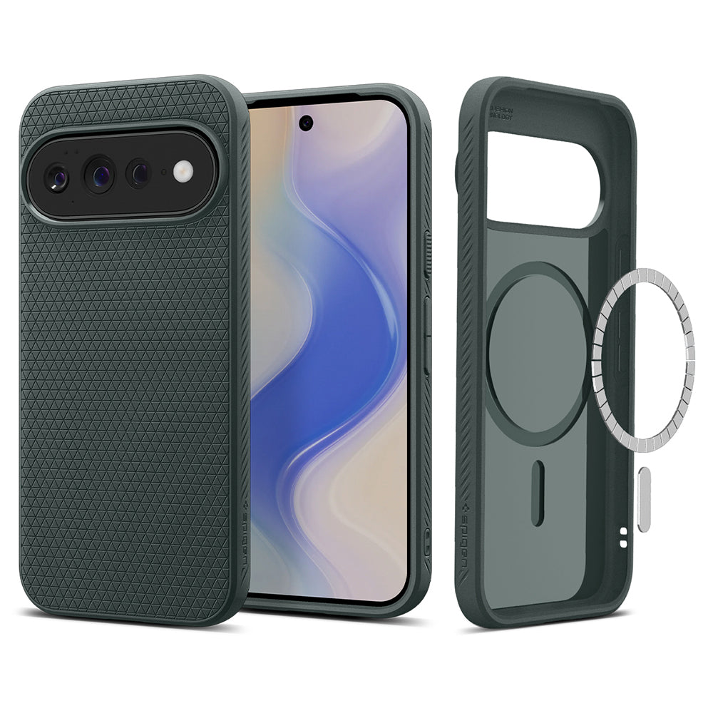 Husa MagSafe pentru Google Pixel 11 Pro XL, Spigen, Liquid Air, Verde ACS11863