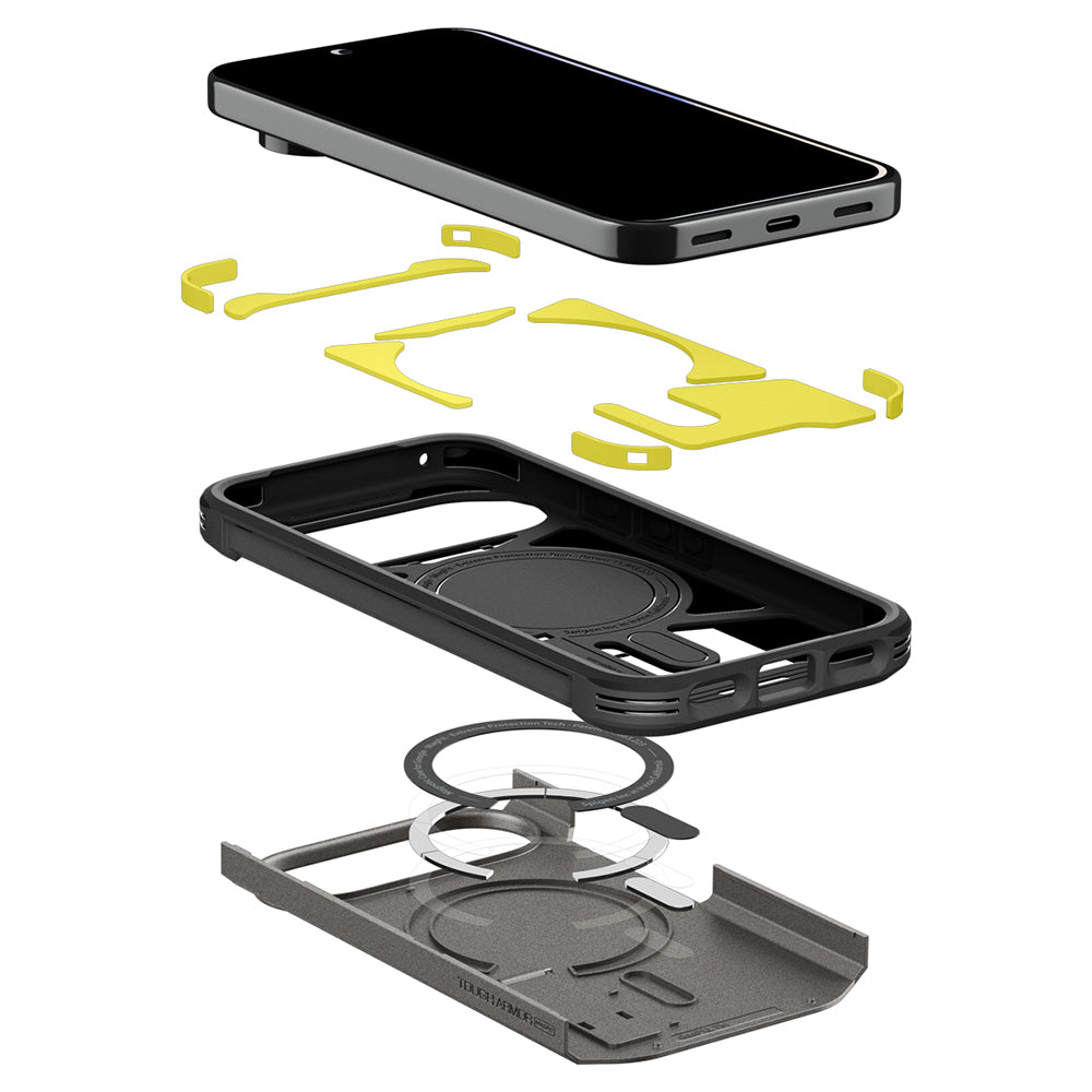 Husa MagSafe pentru Google Pixel 11 Pro XL, Spigen, Tough Armor, Gri ACS11865