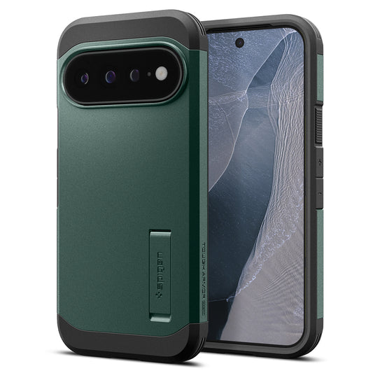 Husa MagSafe pentru Google Pixel 11 Pro XL, Spigen, Tough Armor, Verde ACS11864