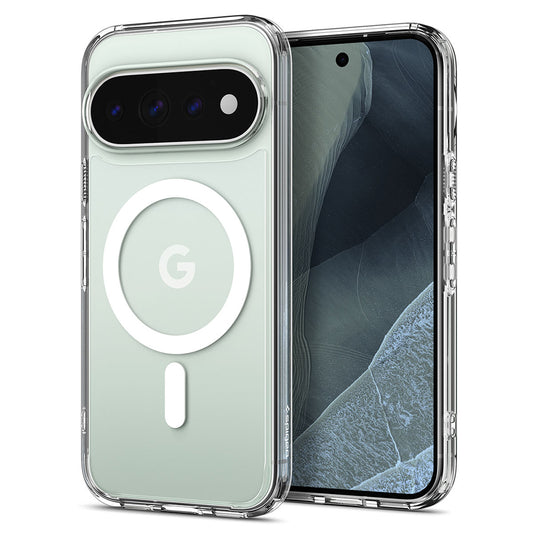 Husa MagSafe pentru Google Pixel 11 Pro XL, Spigen, Ultra Hybrid, Transparenta Alba ACS11451