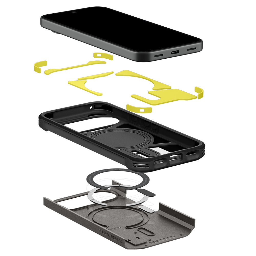 Husa MagSafe pentru Google Pixel 11, Spigen, Tough Armor, Gri ACS11855
