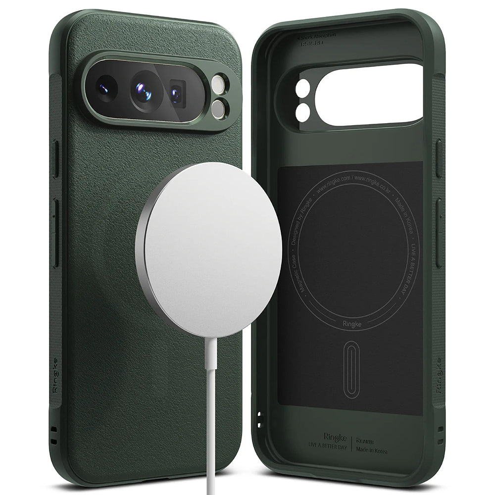 Husa MagSafe pentru Google Pixel 9 Pro, Ringke, Onyx, Verde Inchis