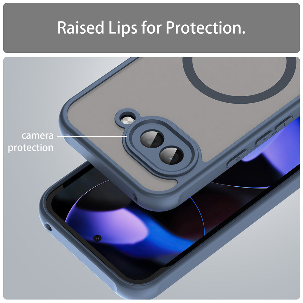 Husa MagSafe pentru Google Pixel 9a, Techsuit, HaloFrost II, Bleumarin