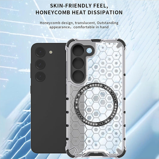 Husa MagSafe pentru Honor 400 Lite, Techsuit, HoneyComb Shield, Alba