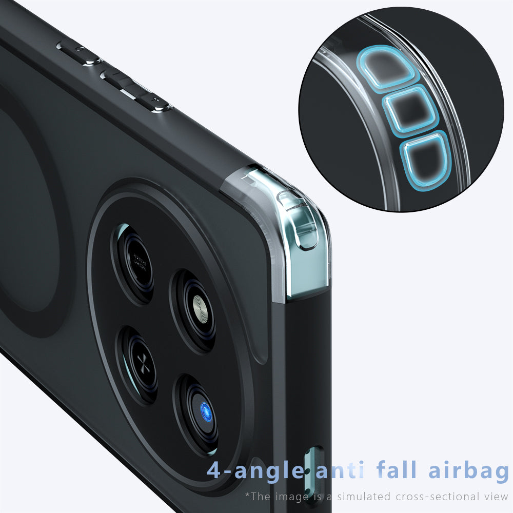 Husa MagSafe pentru Honor 400 Pro, Techsuit, PureFrost, Neagra Satinata