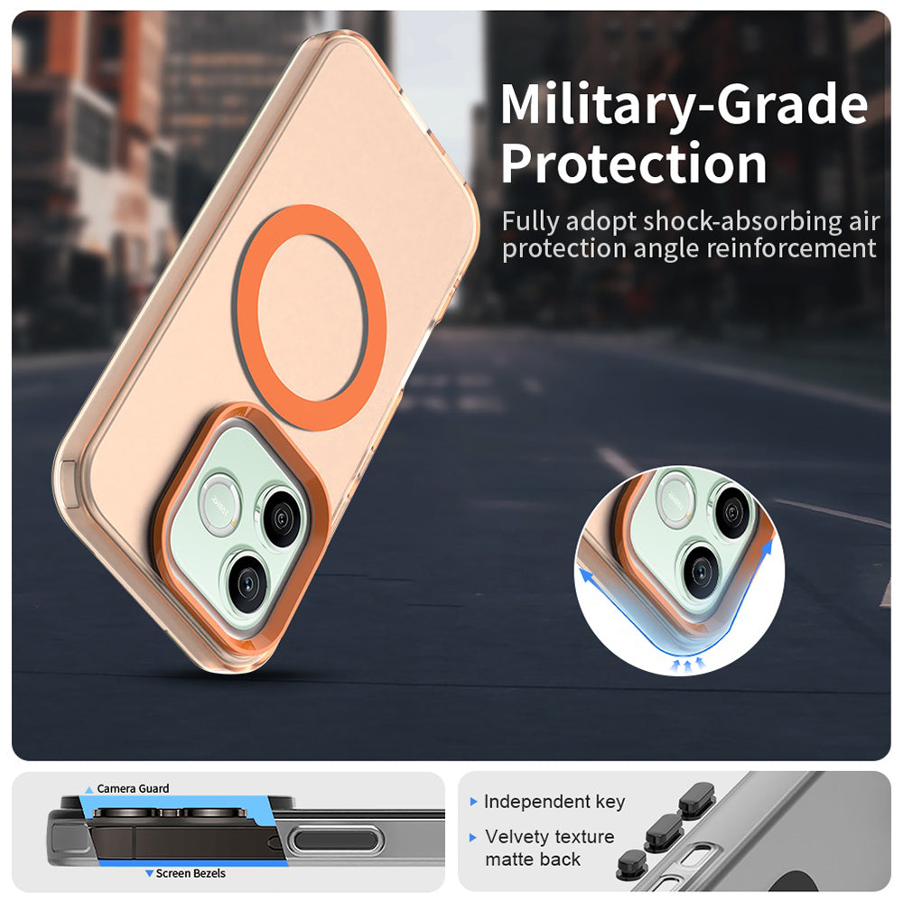 Husa MagSafe pentru Honor 600 Lite, Techsuit, CandyCase, Portocalie