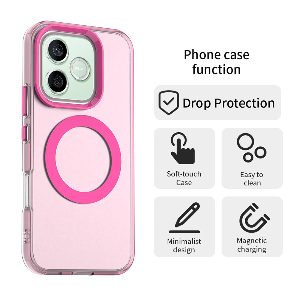 Husa MagSafe pentru Honor 600 Lite, Techsuit, CandyCase, Roz