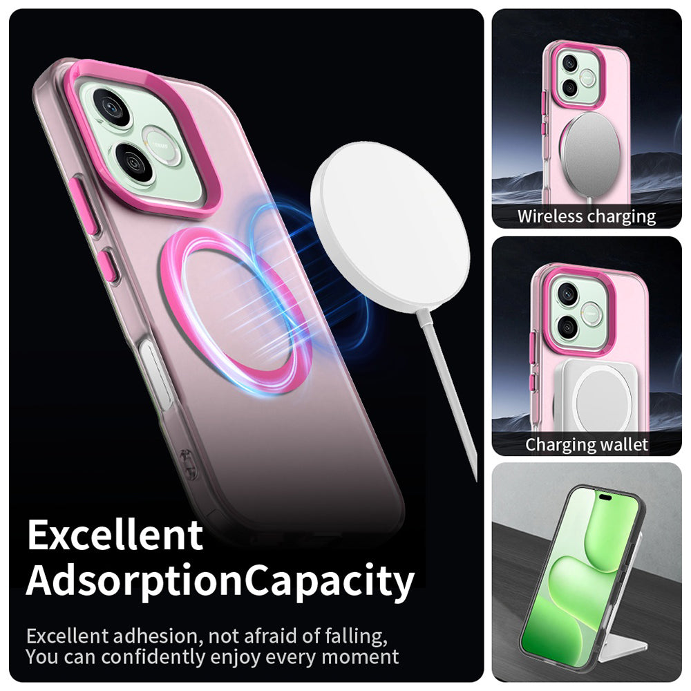 Husa MagSafe pentru Honor 600 Lite, Techsuit, CandyCase, Roz