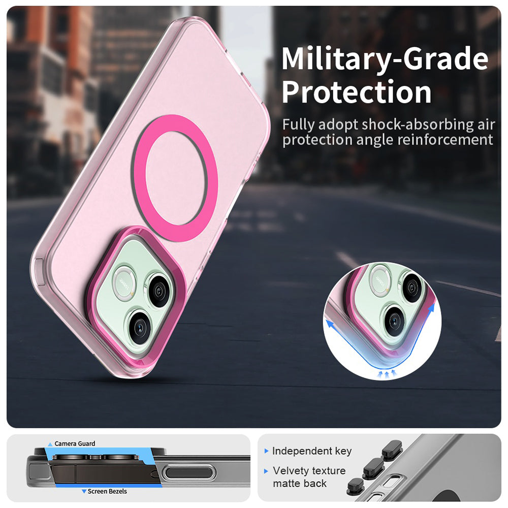 Husa MagSafe pentru Honor 600 Lite, Techsuit, CandyCase, Roz
