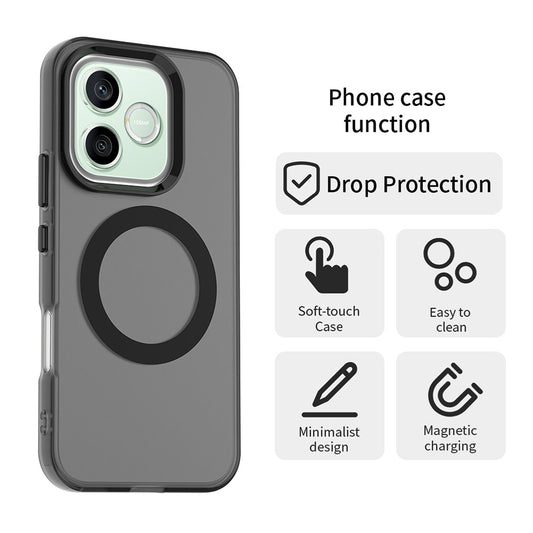 Husa MagSafe pentru Honor 600 Pro / 600, Techsuit, CandyCase, Neagra