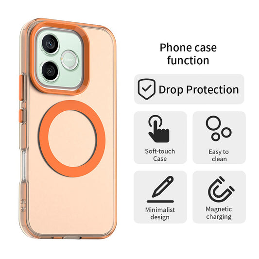 Husa MagSafe pentru Honor 600 Pro / 600, Techsuit, CandyCase, Portocalie