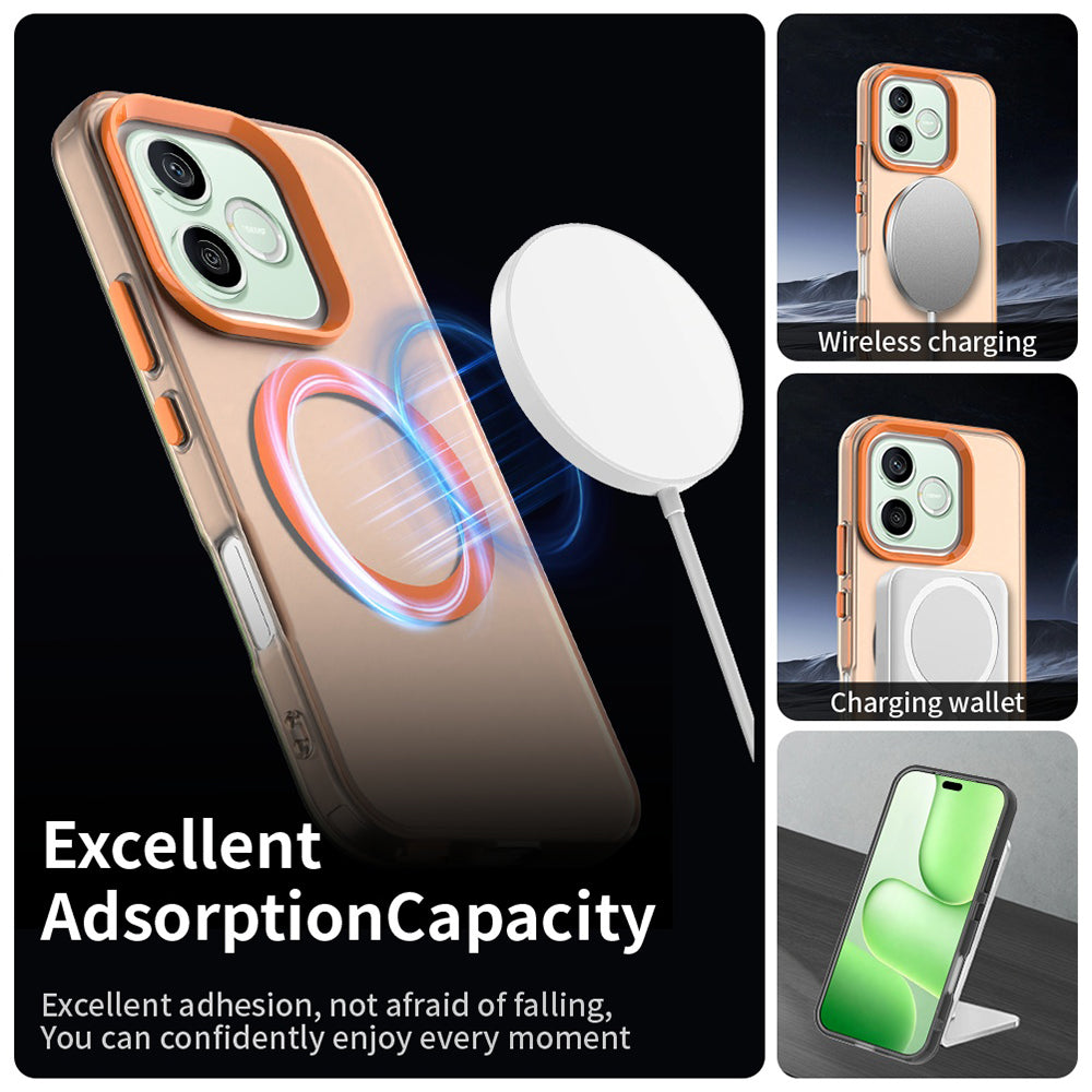 Husa MagSafe pentru Honor 600 Pro / 600, Techsuit, CandyCase, Portocalie