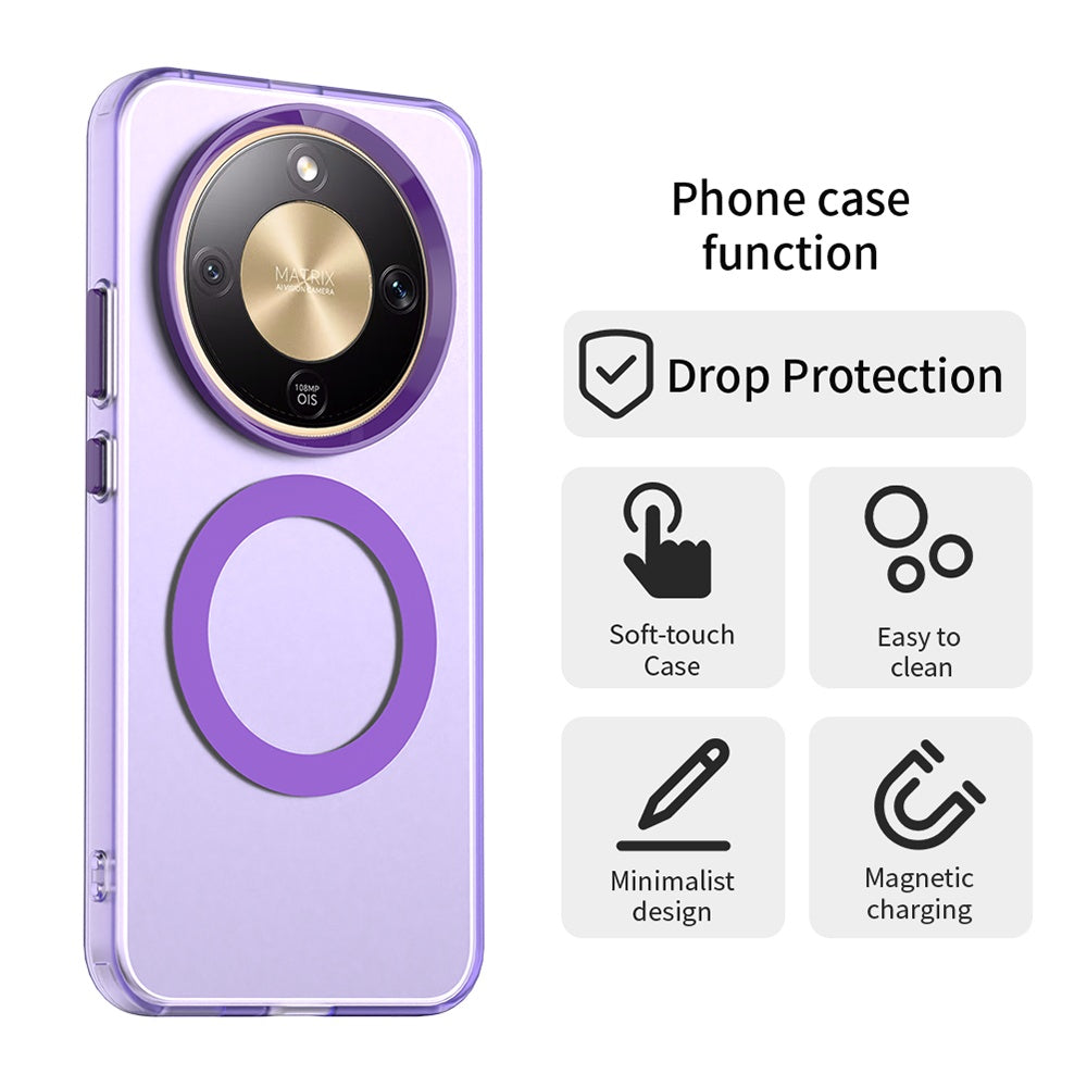 Husa MagSafe pentru Honor Magic8 Lite, Techsuit, CandyCase, Mov
