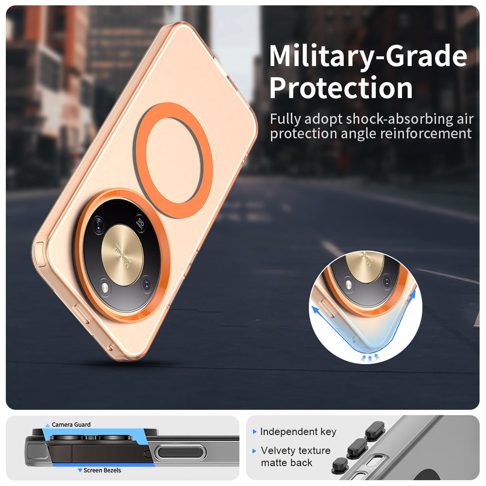 Husa MagSafe pentru Honor Magic8 Lite, Techsuit, CandyCase, Portocalie