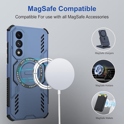 Husa MagSafe pentru Huawei nova 14 Pro, Techsuit, ArmorMag, Albastra