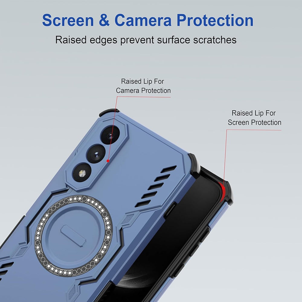 Husa MagSafe pentru Huawei nova 14 Pro, Techsuit, ArmorMag, Albastra