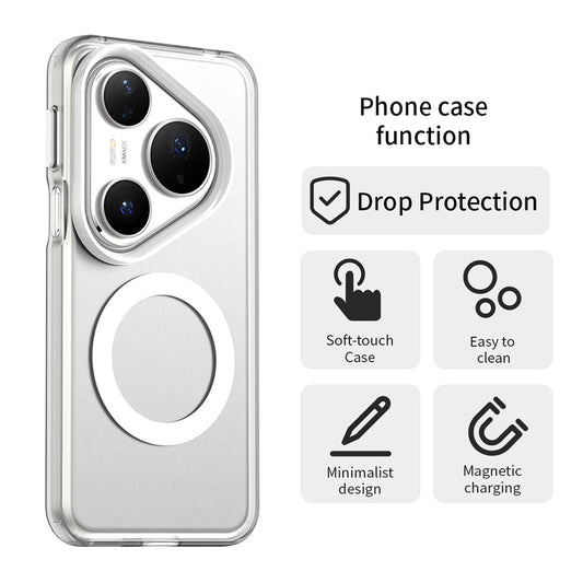 Husa MagSafe pentru Huawei Pura 80 Pro, Techsuit, CandyCase, Alba