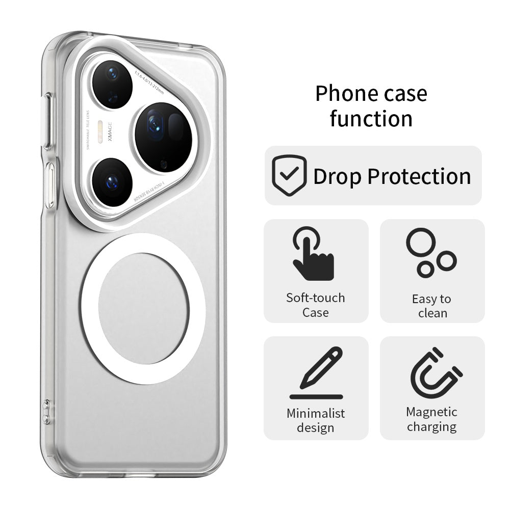 Husa MagSafe pentru Huawei Pura 80 Ultra, Techsuit, CandyCase, Alba