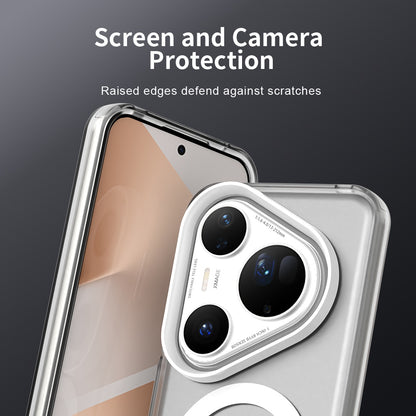 Husa MagSafe pentru Huawei Pura 80 Ultra, Techsuit, CandyCase, Alba