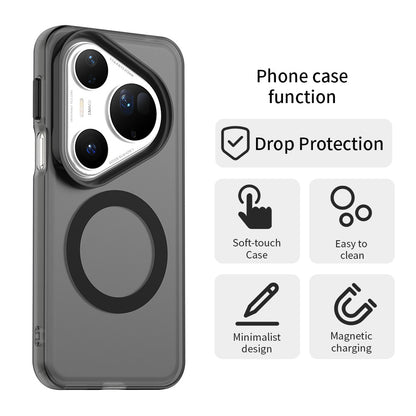 Husa MagSafe pentru Huawei Pura 80 Ultra, Techsuit, CandyCase, Neagra