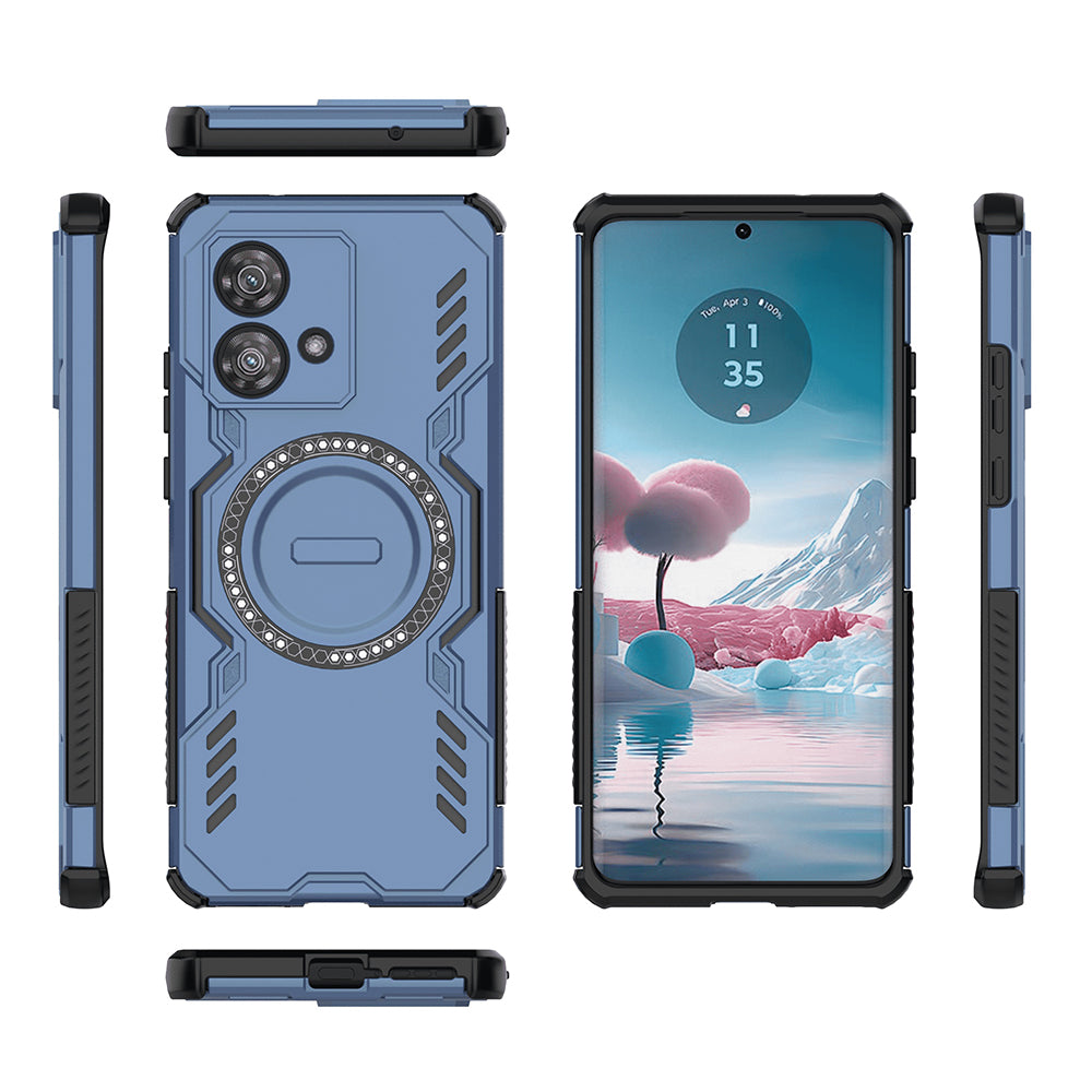 Husa MagSafe pentru Motorola Edge 40 Neo, Techsuit, ArmorMag, Albastra