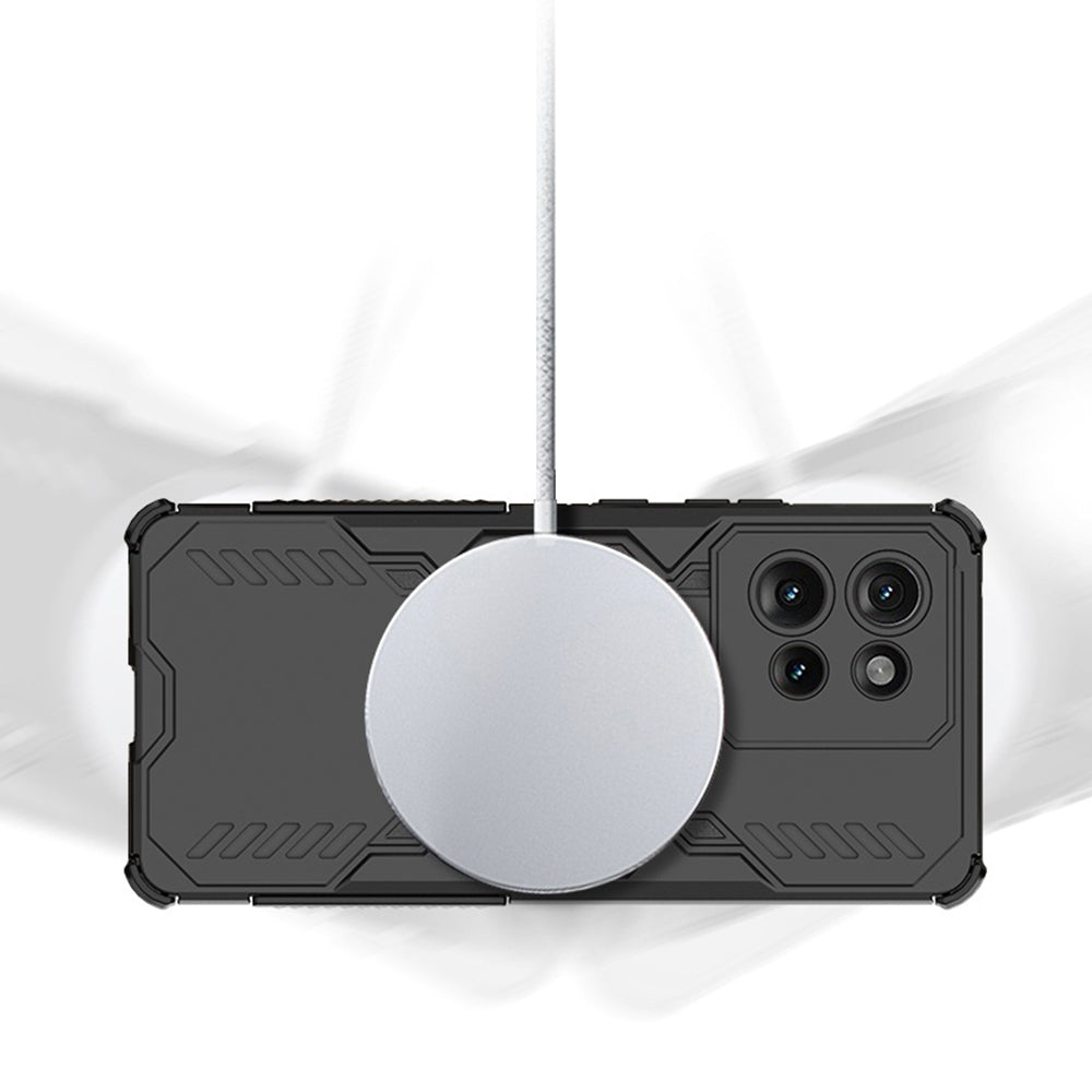 Husa MagSafe pentru Motorola Edge 50 Fusion, Techsuit, ArmorMag, Neagra