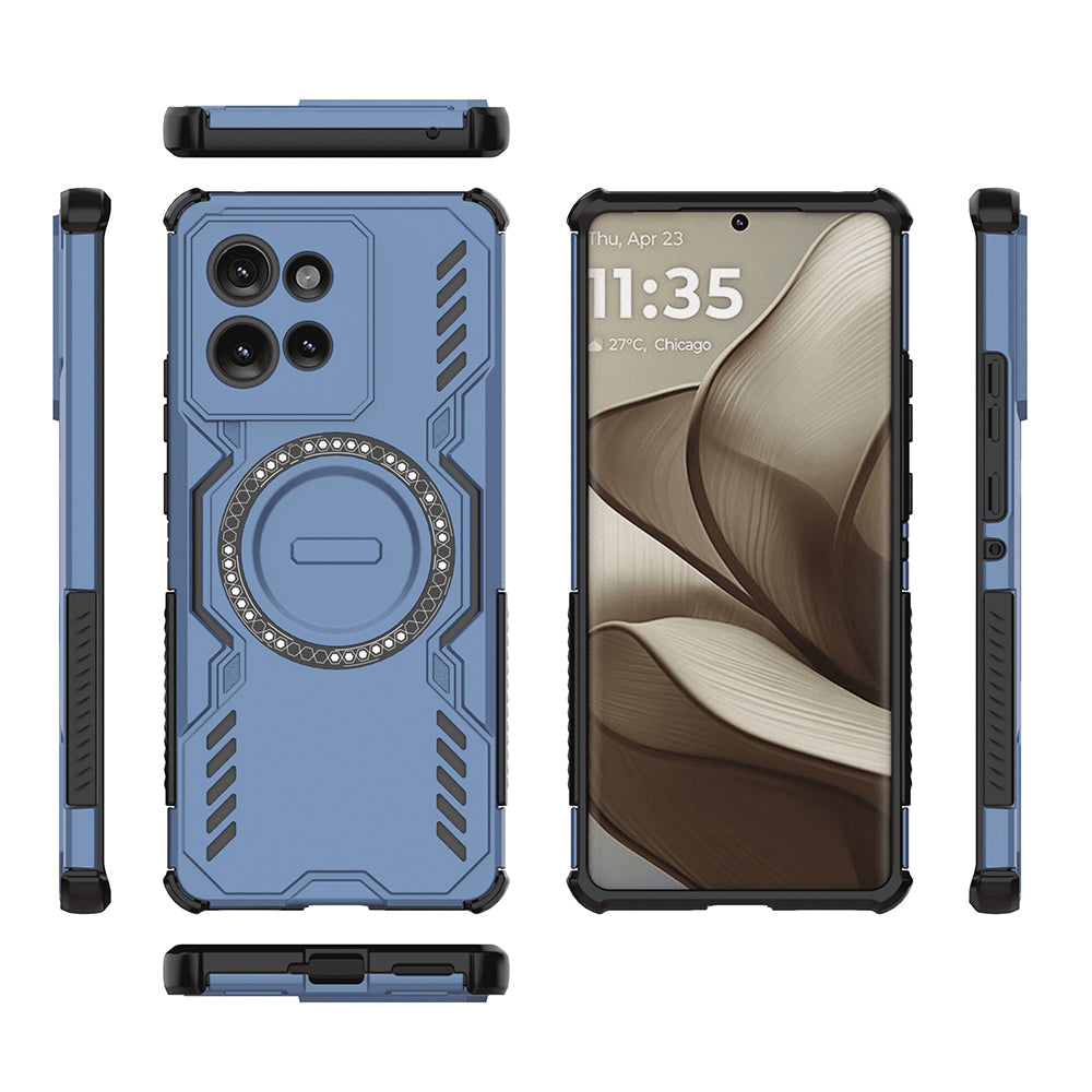 Husa MagSafe pentru Motorola Edge 50, Techsuit, ArmorMag, Albastra