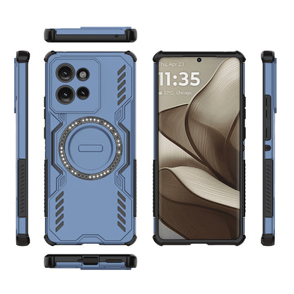 Husa MagSafe pentru Motorola Edge 50, Techsuit, ArmorMag, Albastra