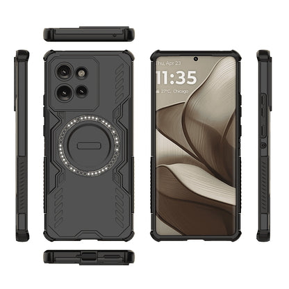 Husa MagSafe pentru Motorola Edge 50, Techsuit, ArmorMag, Neagra