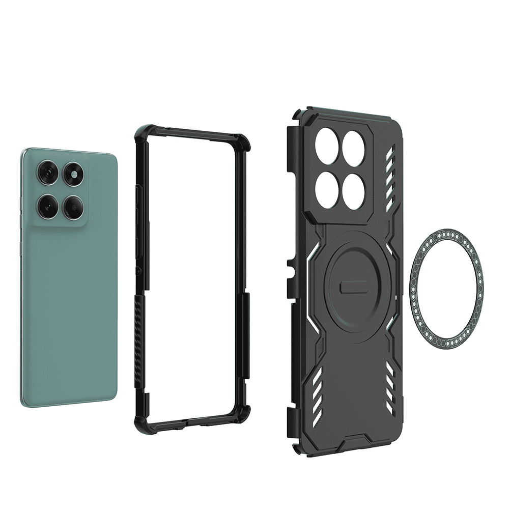Husa MagSafe pentru Motorola Edge 60 Fusion / Edge 60, Techsuit, ArmorMag, Neagra