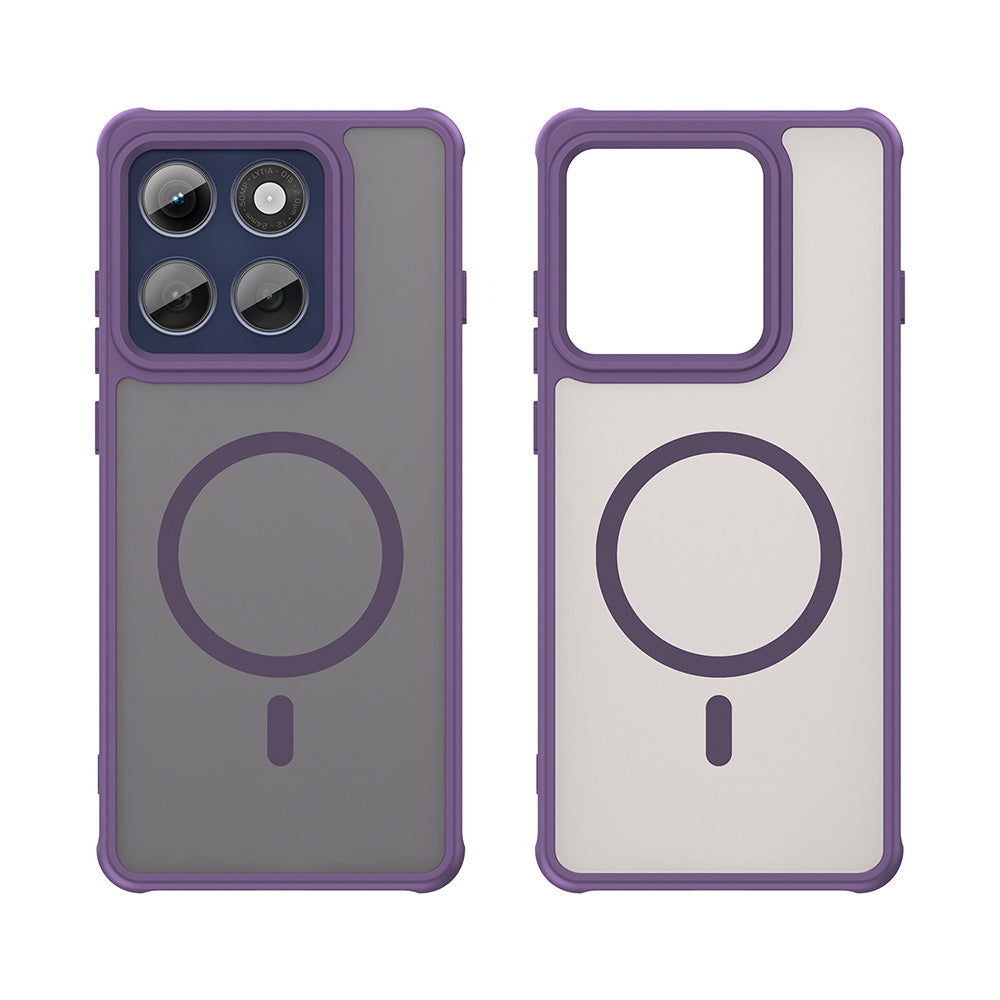 Husa MagSafe pentru Motorola Edge 60 Pro, Techsuit, HaloFrost II (Big Lens Hole), Mov