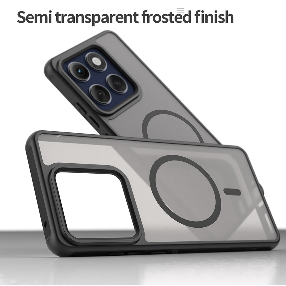 Husa MagSafe pentru Motorola Edge 60 Pro, Techsuit, HaloFrost II (Big Lens Hole), Neagra
