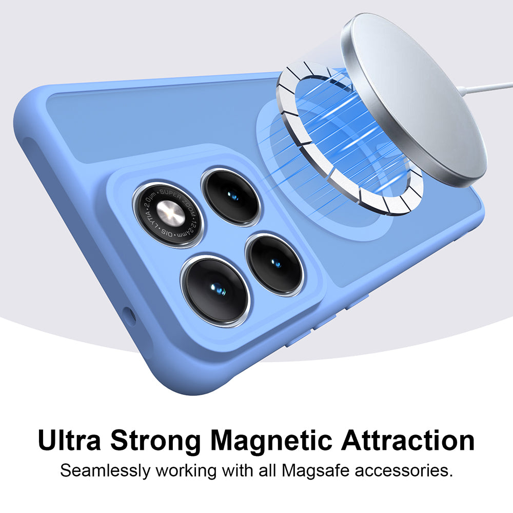 Husa MagSafe pentru Motorola Edge 70 Fusion, Techsuit, HaloFrost II, Albastra