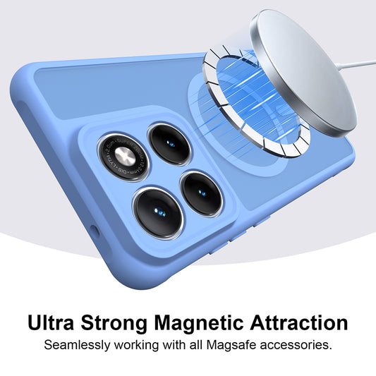 Husa MagSafe pentru Motorola Edge 70 Fusion, Techsuit, HaloFrost II, Albastra