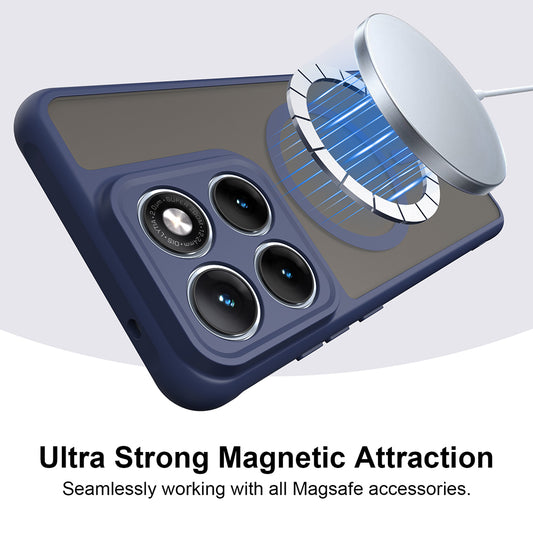 Husa MagSafe pentru Motorola Edge 70 Fusion, Techsuit, HaloFrost II, Bleumarin
