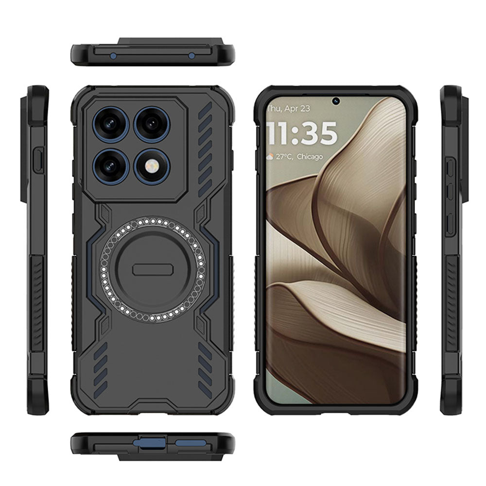 Husa MagSafe pentru Motorola Edge 70 Pro, Techsuit, ArmorMag, Neagra