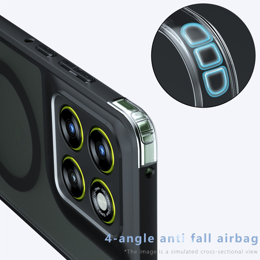 Husa MagSafe pentru Motorola Edge 70 Pro, Techsuit, PureFrost, Neagra Satinata
