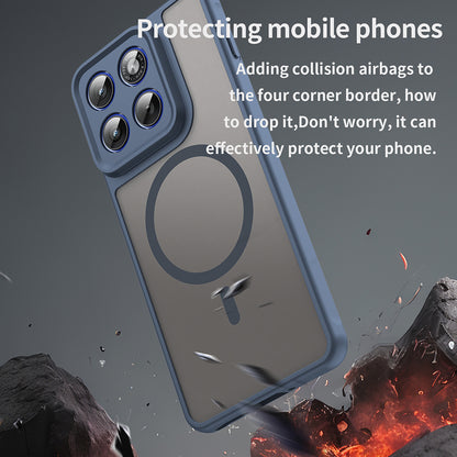 Husa MagSafe pentru Motorola Edge 70, Techsuit, HaloFrost II, Bleumarin