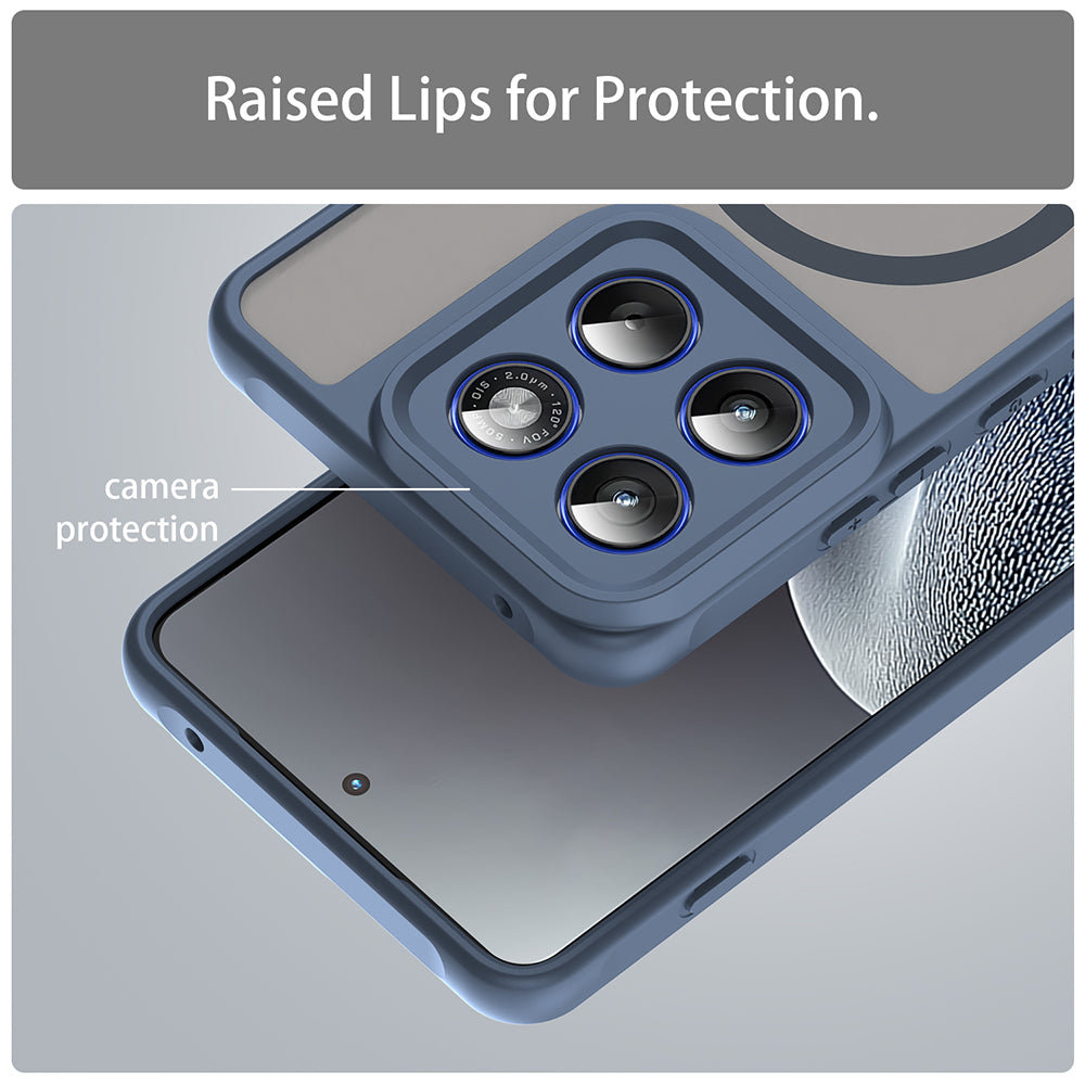Husa MagSafe pentru Motorola Edge 70, Techsuit, HaloFrost II, Bleumarin