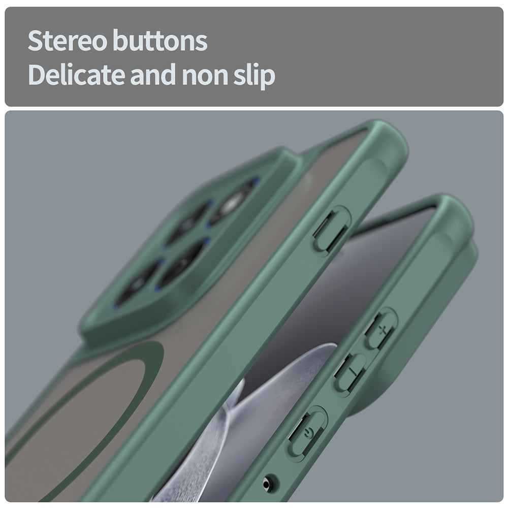 Husa MagSafe pentru Motorola Edge 70, Techsuit, HaloFrost II, Verde