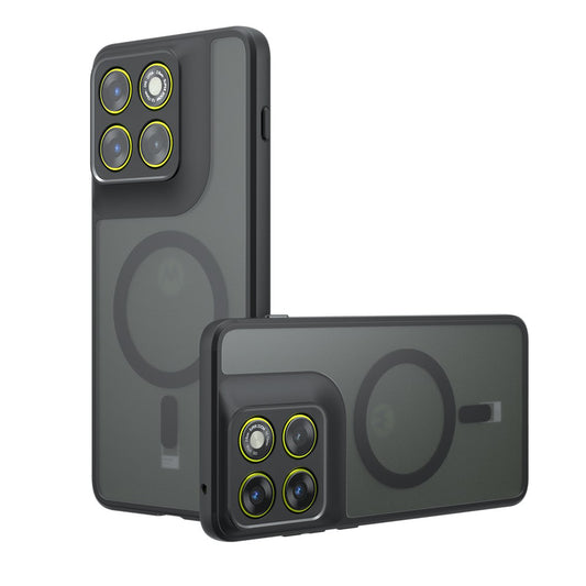 Husa MagSafe pentru Motorola Edge 70, Techsuit, PureFrost, Neagra Satinata