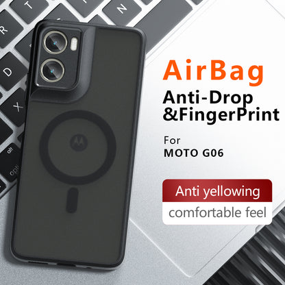 Husa MagSafe pentru Motorola Moto G06, Techsuit, PureFrost, Neagra Satinata